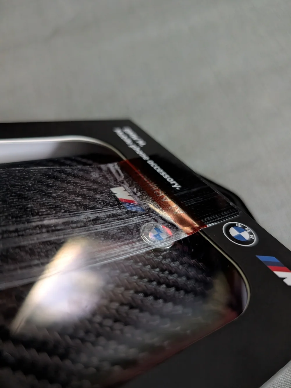 NWT iPhone 17 Pro Max BMW M Black Carbon-Style Case